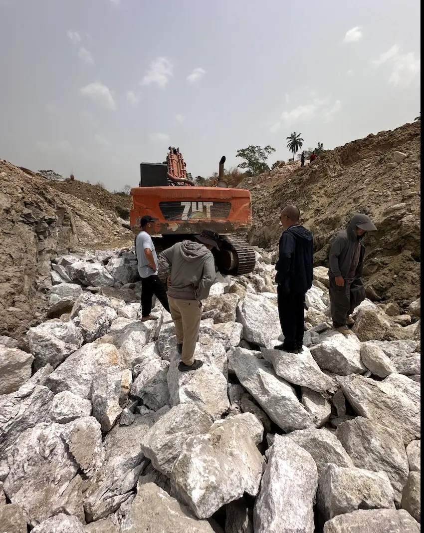 Bolin Mining site team and mining operations in Nigeria